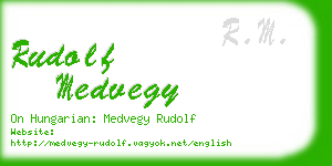 rudolf medvegy business card